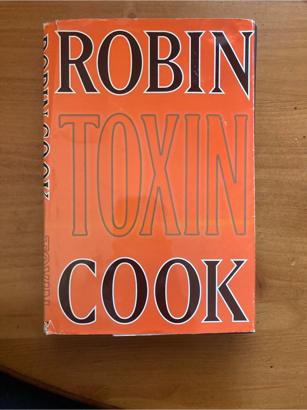 Robin Cook TOXIN Hardcover Book - Bright Orange Cover